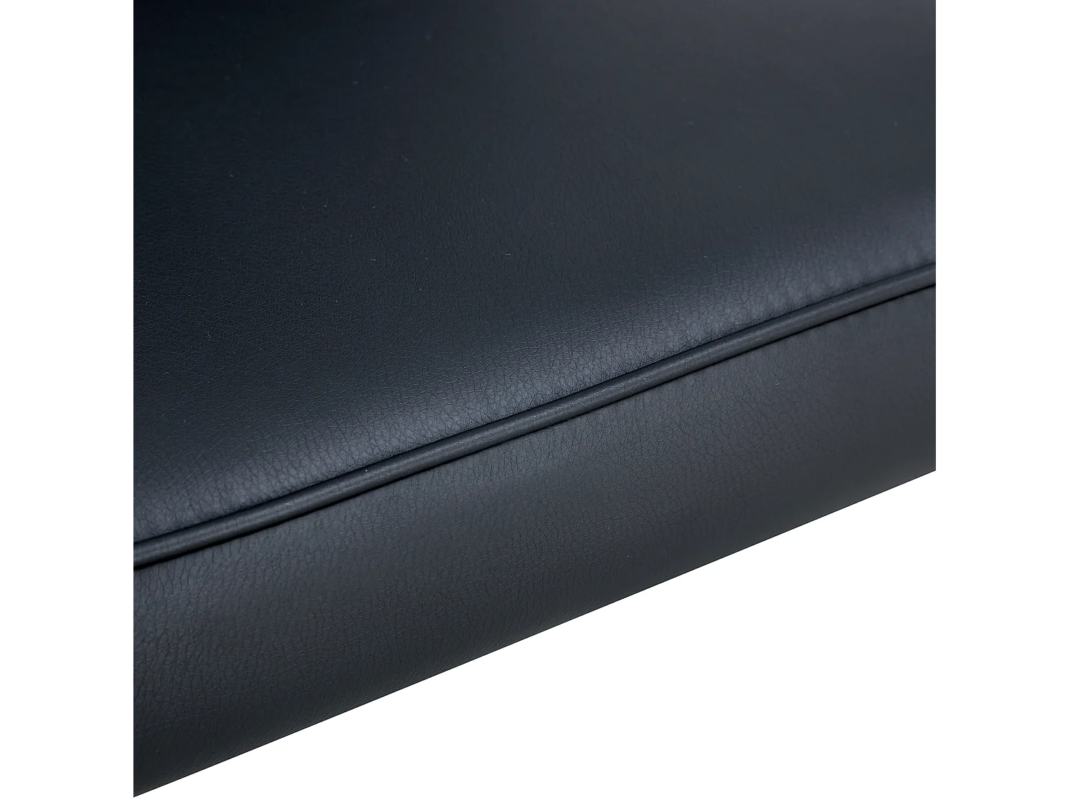 Set di 2 sedie in PU nero con gambe in metallo argentato