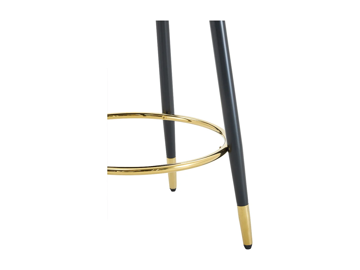 Lot de 2 tabourets de bar pivotant en tissu technique marron - Pieds en métal