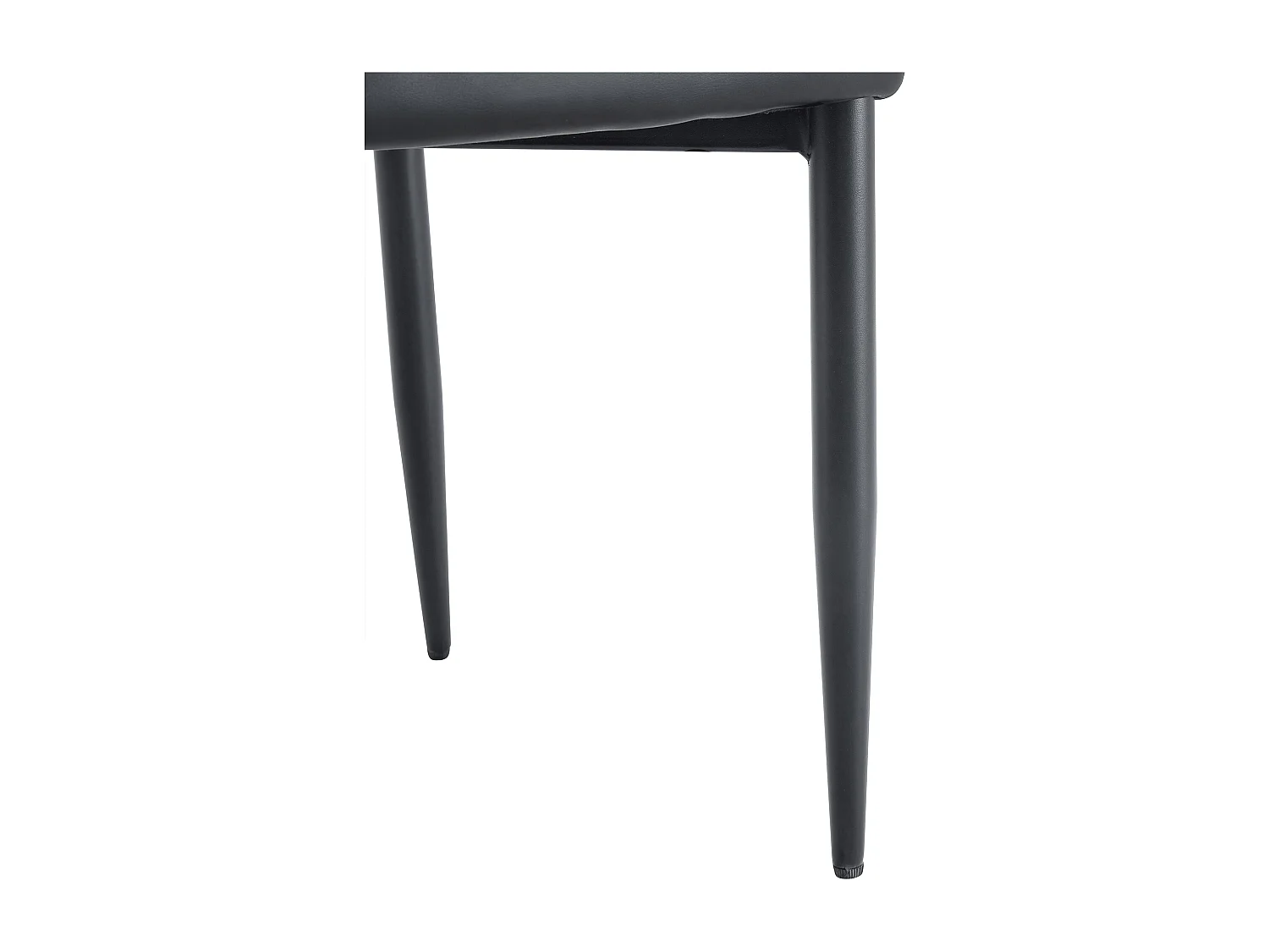 Set di 2 sedie in PU nero con schienale curvo - Design minimalista