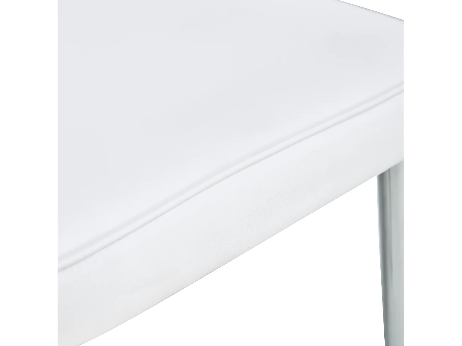 Set di 2 sedie in PU bianco con gambe in metallo argentato