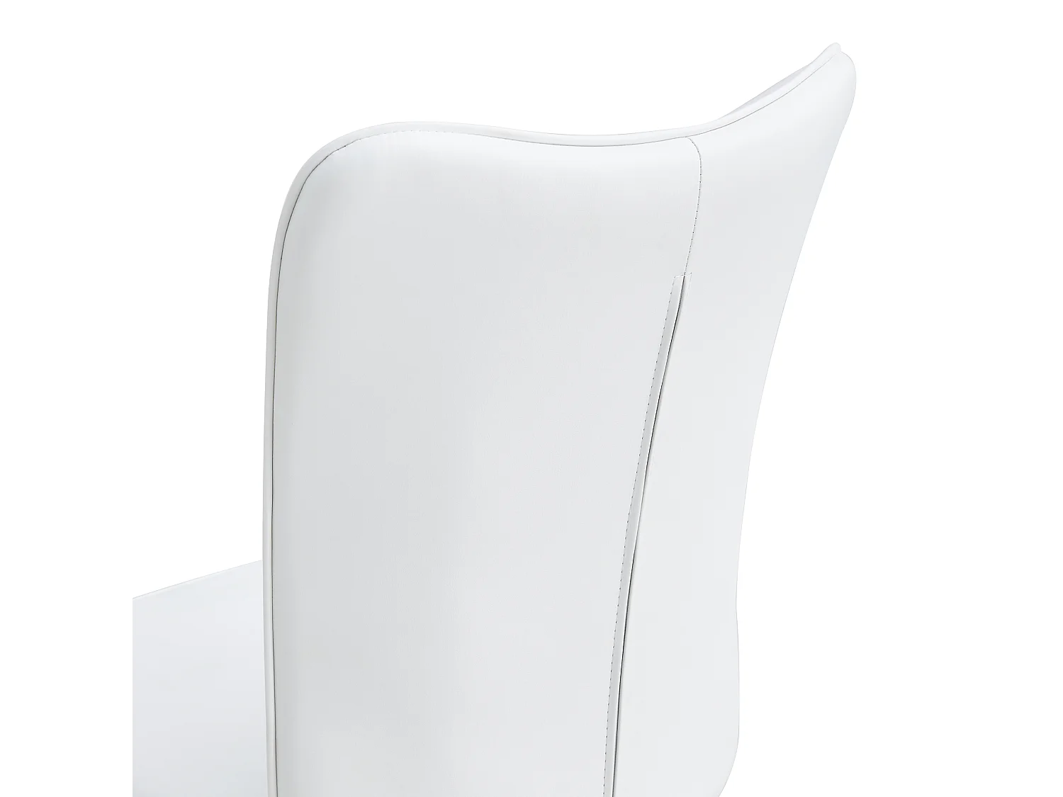 Set di 2 sedie in PU bianco con gambe in metallo argentato