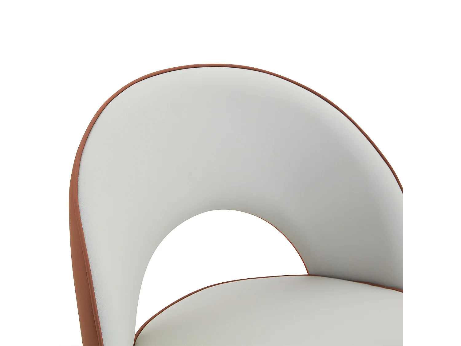 Set di 2 sgabelli da bar girevoli in similpelle PU - Cuscini di seduta grigio chiaro e marrone