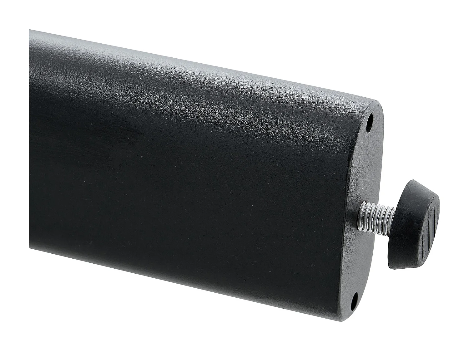 Table à manger ronde pour 2-4 personnes - Plateau en woodgrain noir - Verre + métal + bois MDF