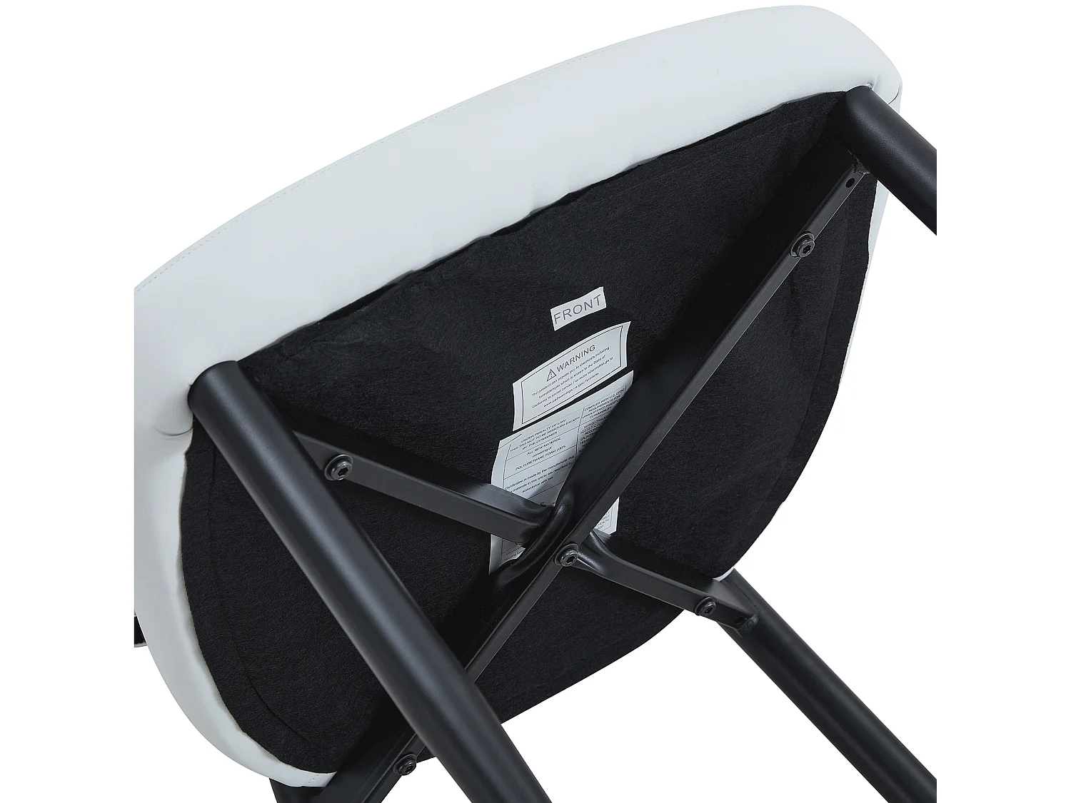 Set di 2 sedie in PU bianco con schienale curvo - Design minimalista