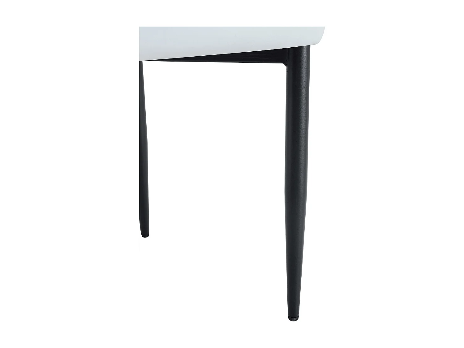 Set di 2 sedie in PU bianco con schienale curvo - Design minimalista