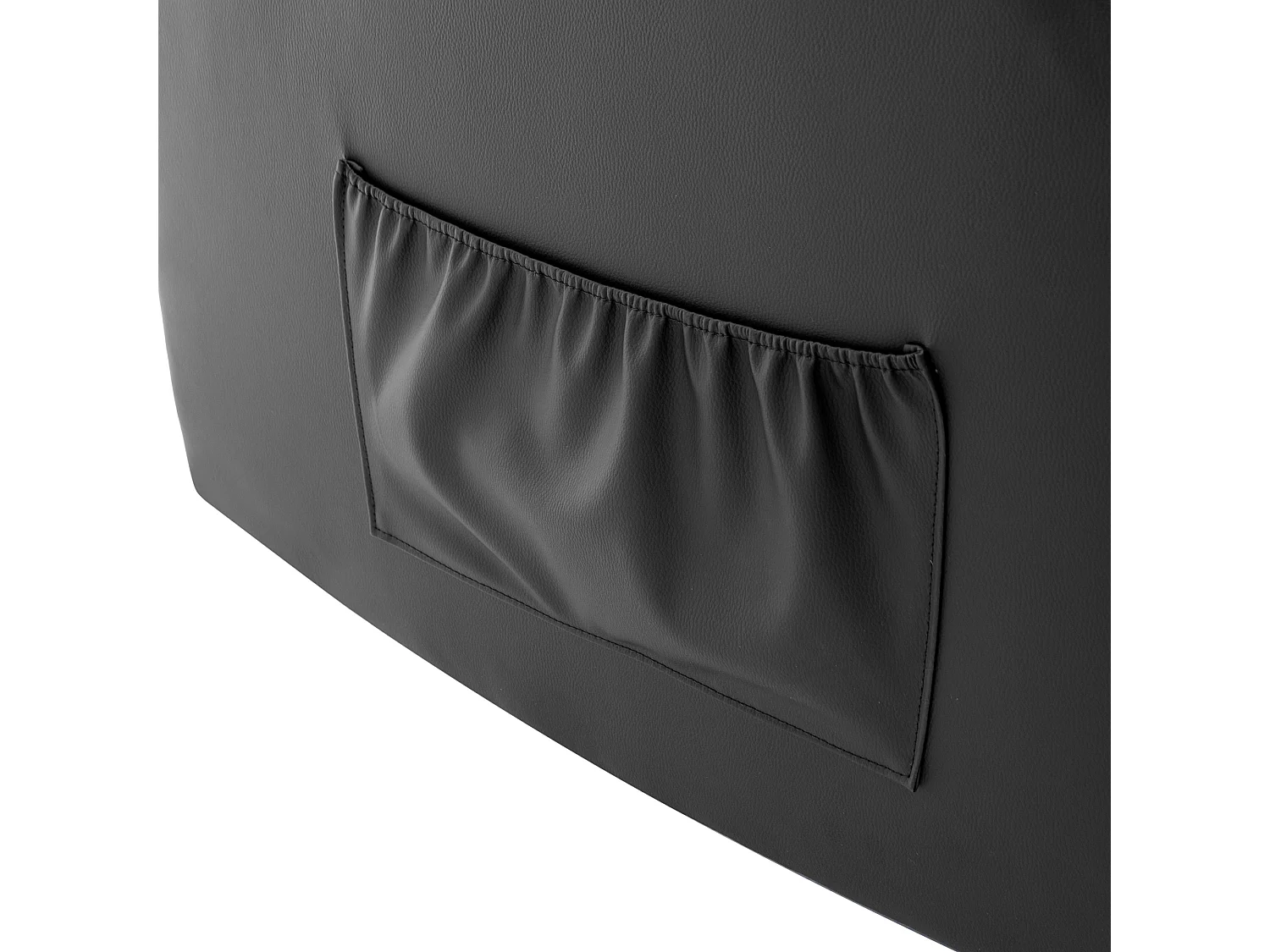 Fauteuil d'appoint en simili cuir PU noir - Avec poches latérales et pédales