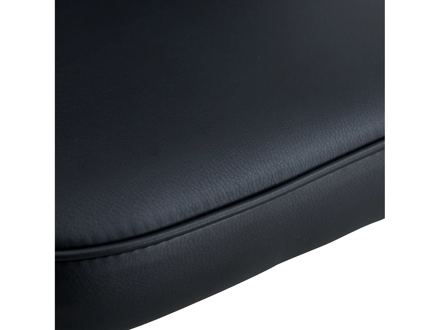 Set di 2 sedie in PU nero con schienale da 48 cm - Gambe in metallo