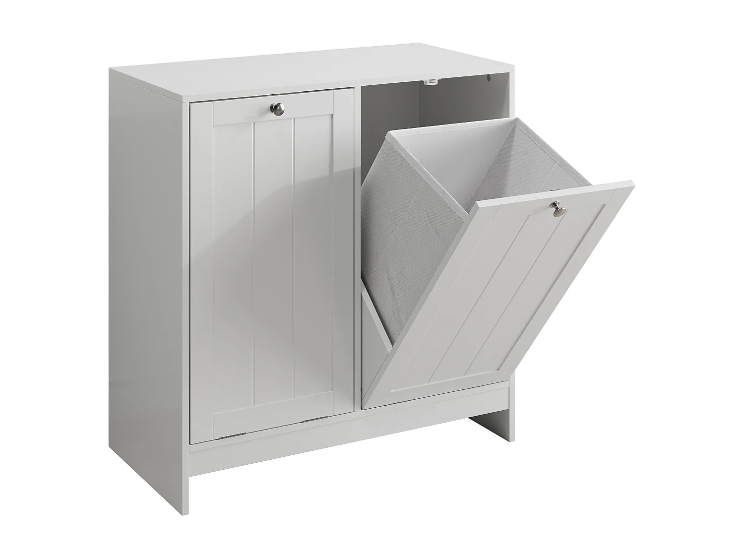 Kantelbare wasmand met uitneembare bak - MDF-hout - Wit