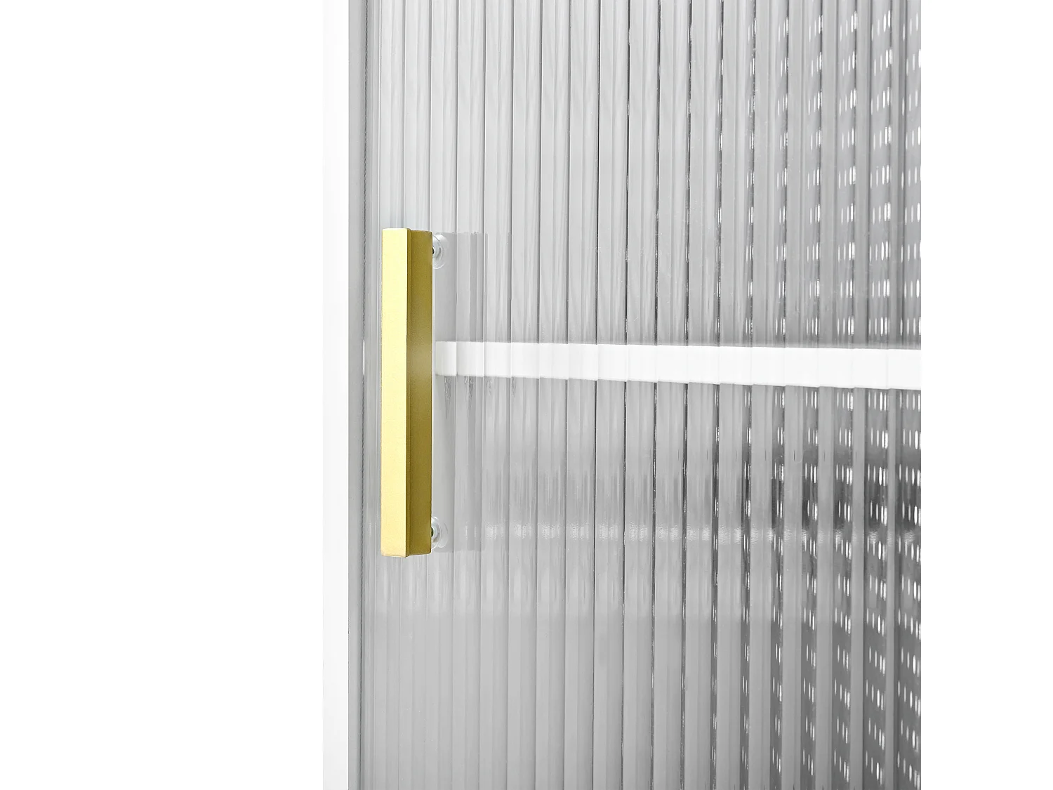 Meuble de bar pivotante avec prises, LED et panneau perforé - Blanc