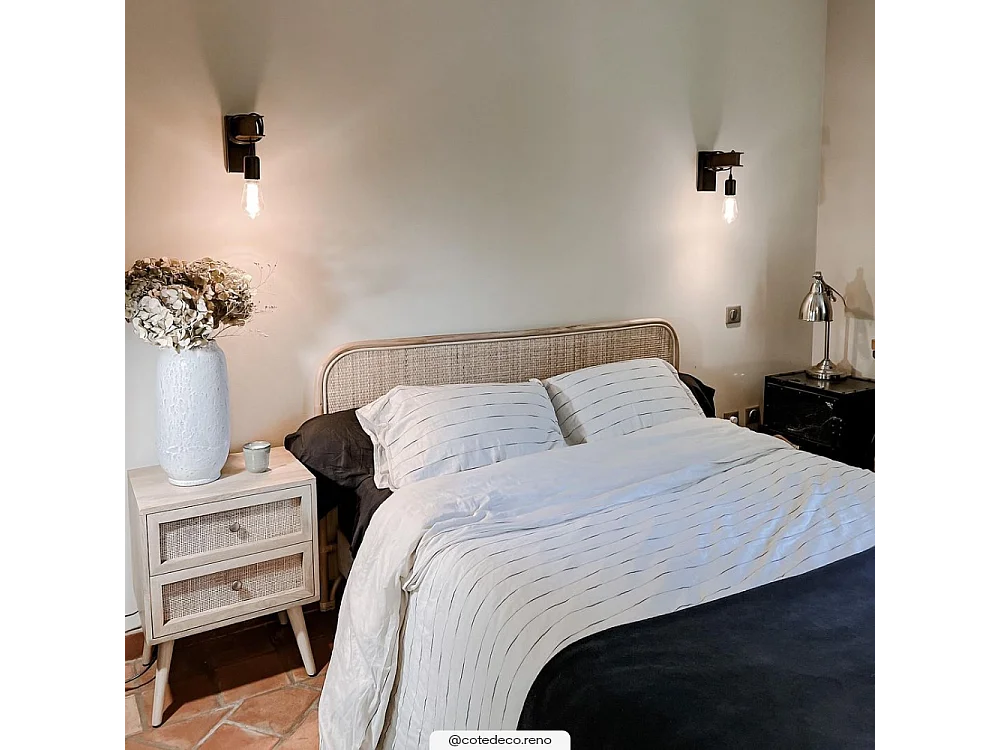 Tête de lit 140 cm en rotin naturel - Grace