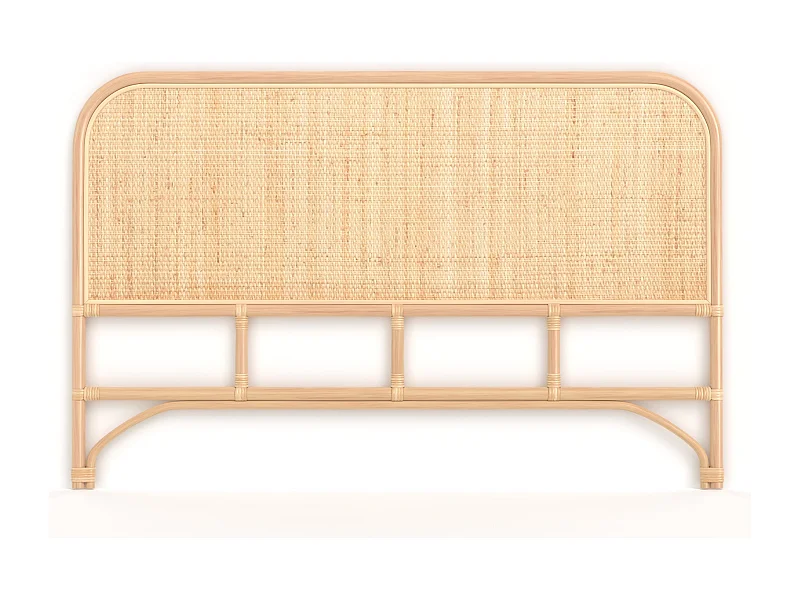Testiera letto 140 cm in rattan naturale - Grace