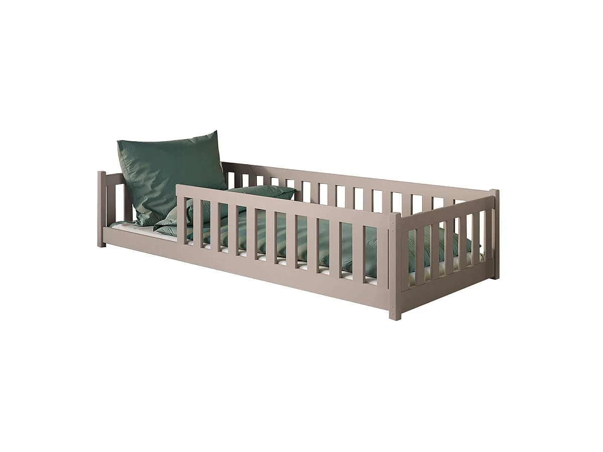 Lit au sol 90x190 sommier inclus Maya Cachemire