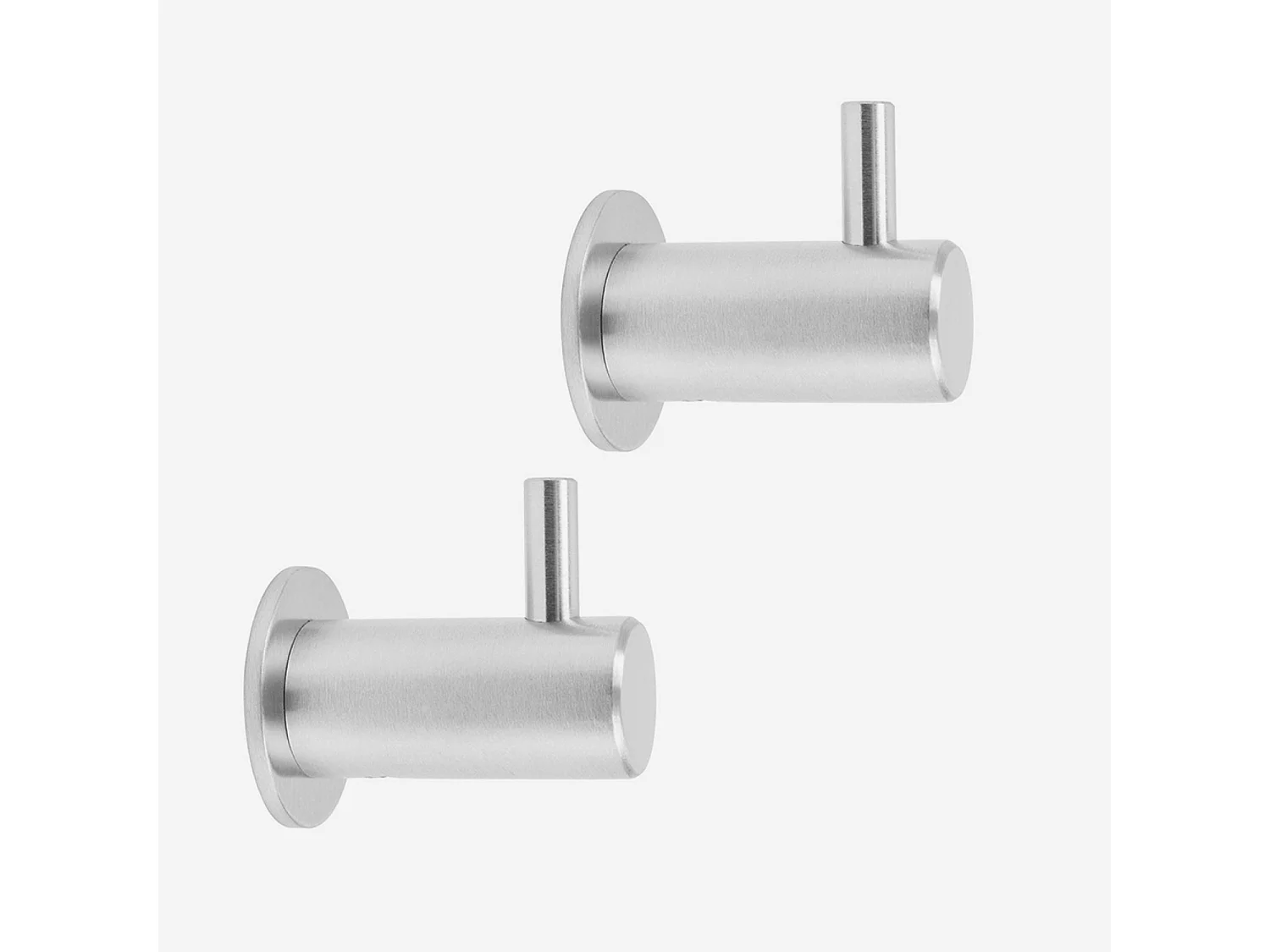 Patère salle de bains inox brillant ou mat X2 - PICOT - BATHBAZAAR