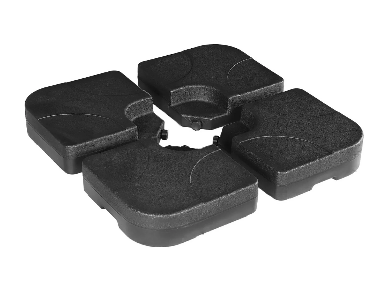 Ombrellone rettangolare eccentrico, 3x4m + piastre di zavorra 50x50cm,