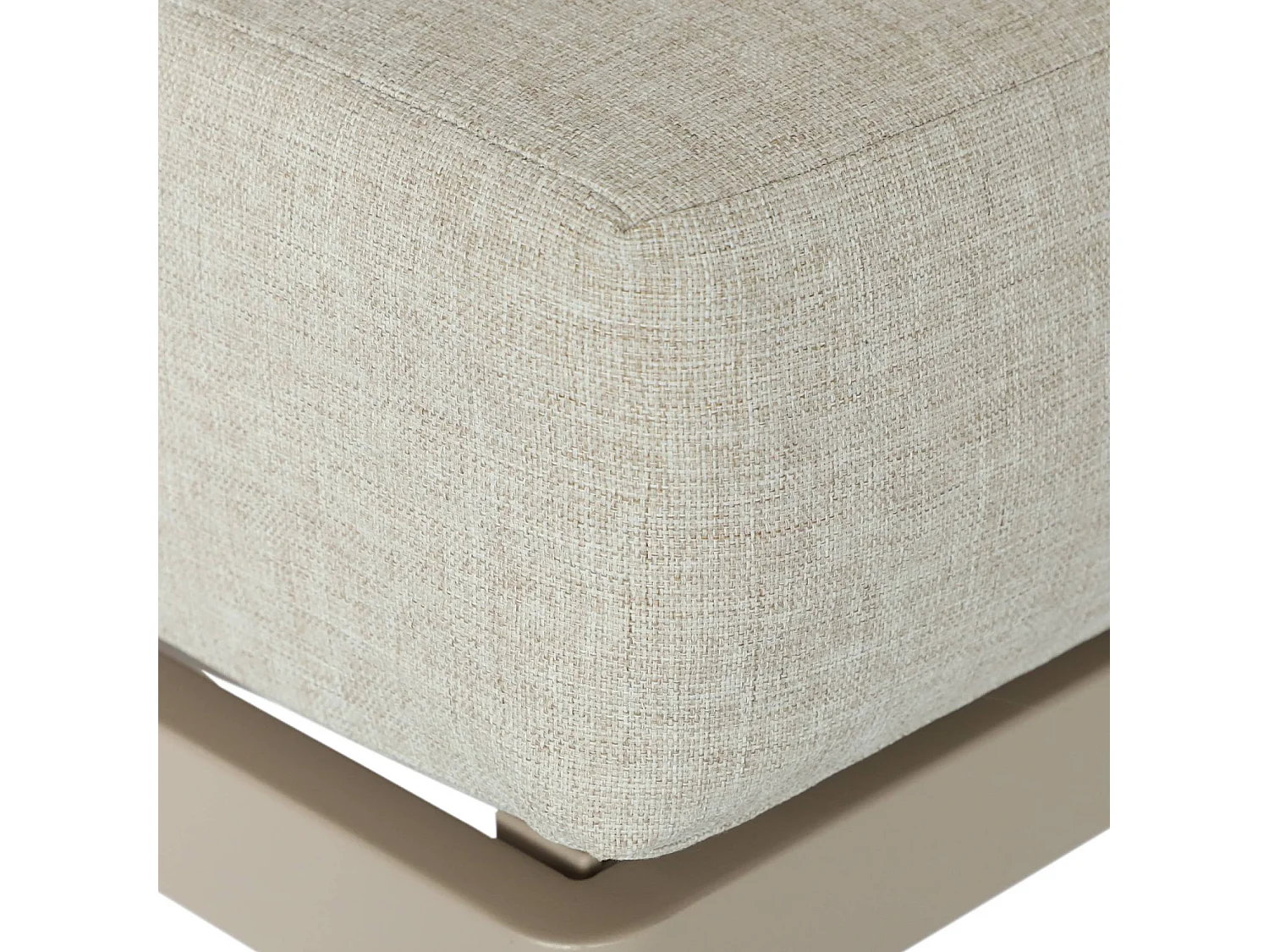 Conjunto de muebles de jardín modular de aluminio, 4 plazas beige