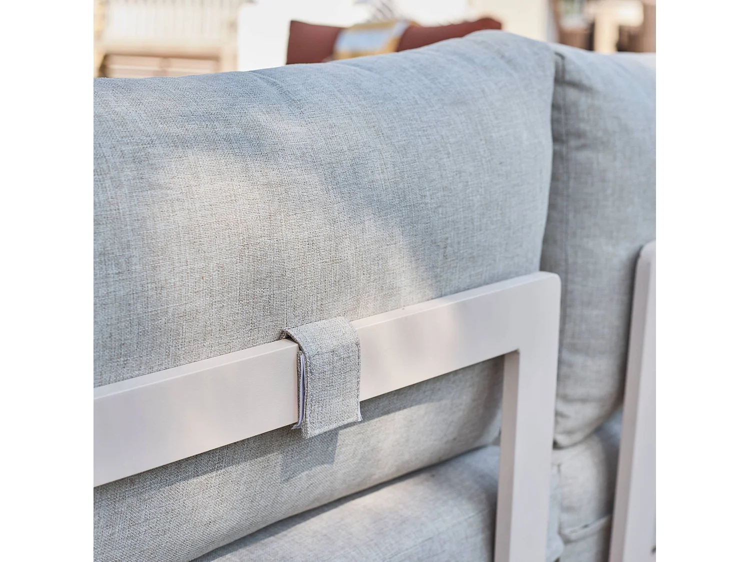 Salon de jardin modulable aluminium 4 places beige - Clea