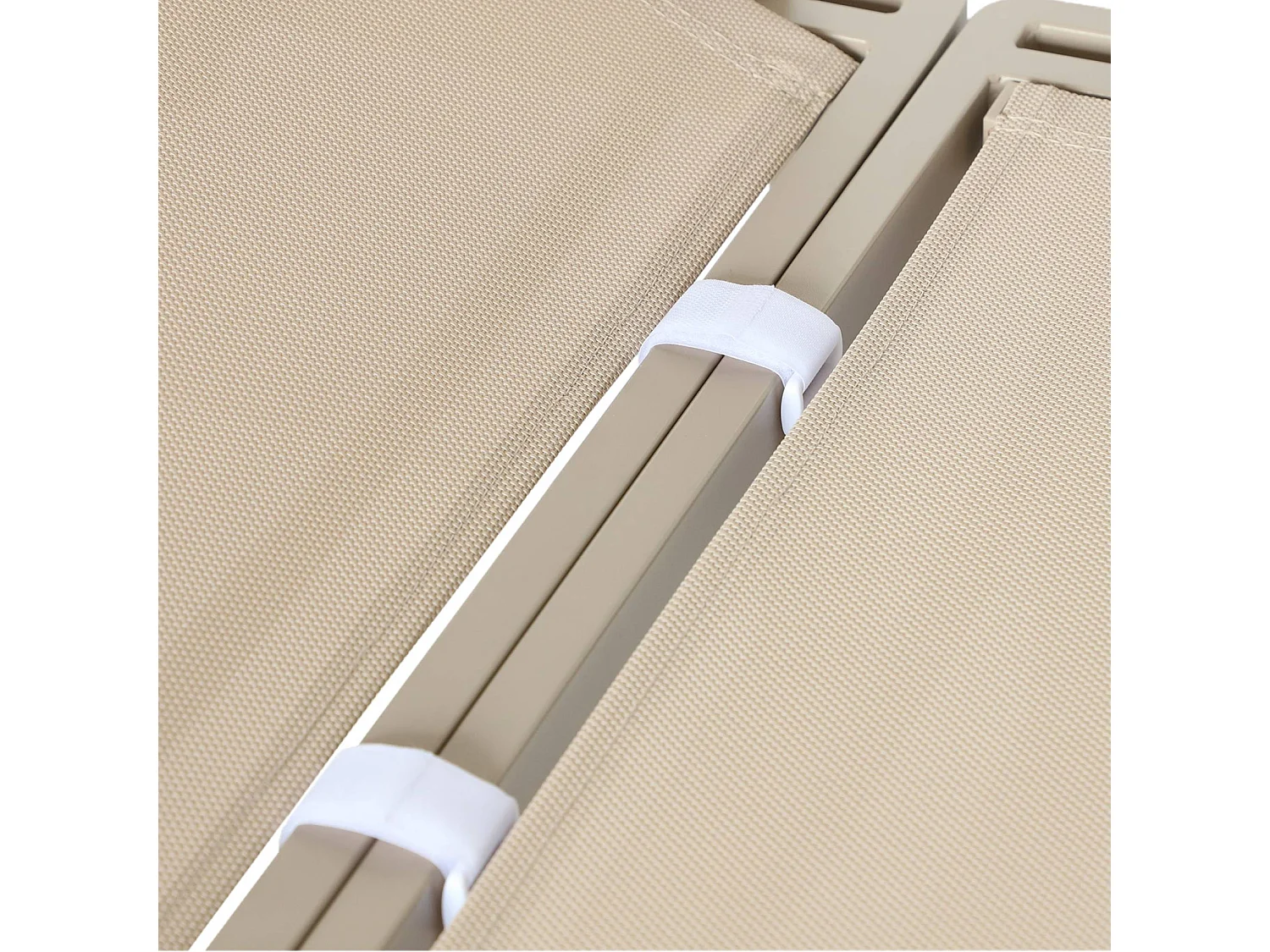 Salon de jardin modulable aluminium 4 places beige - Clea