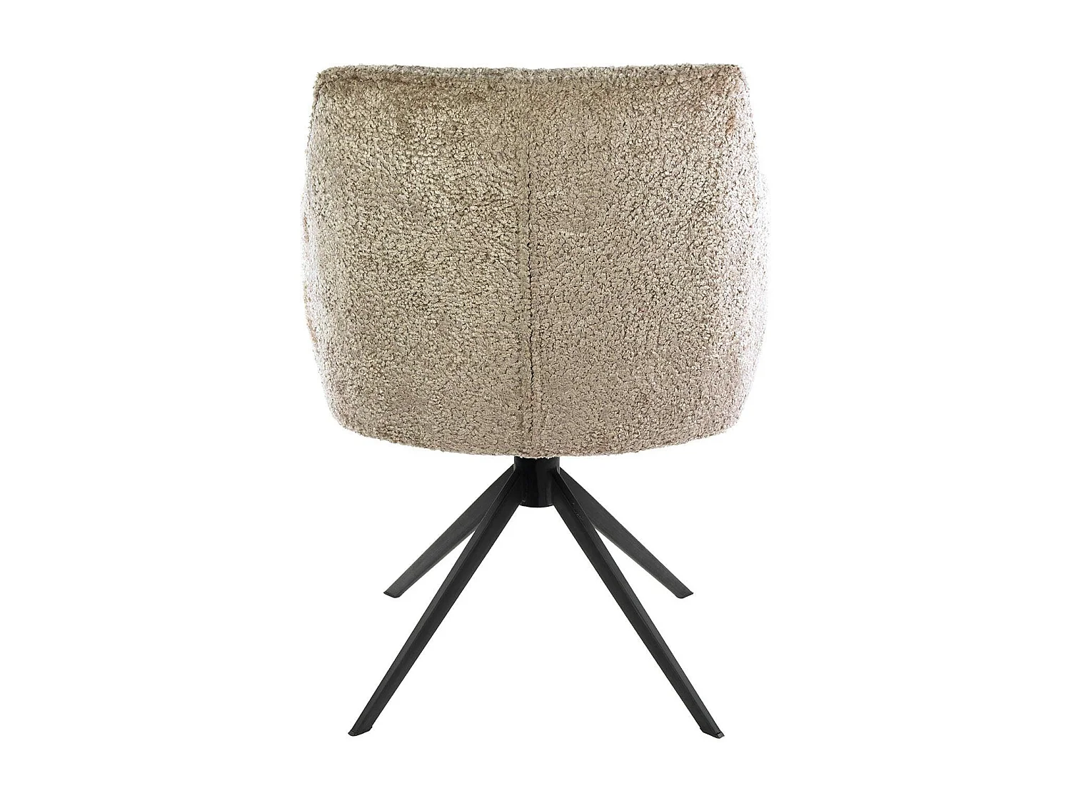 Fauteuil de table pivotant en bouclette douce sable (x2) MELBOURNE