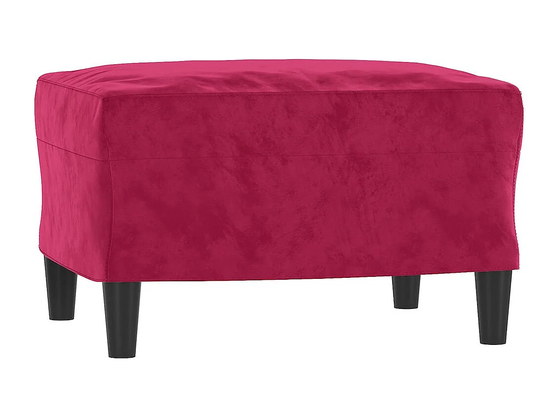 Ensemble de canapés 3 pcs avec coussins rouge bordeaux velours
