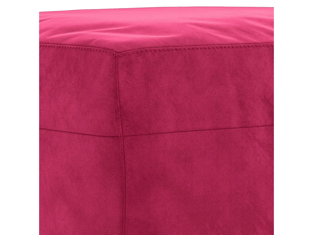 Ensemble de canapés 3 pcs avec coussins rouge bordeaux velours