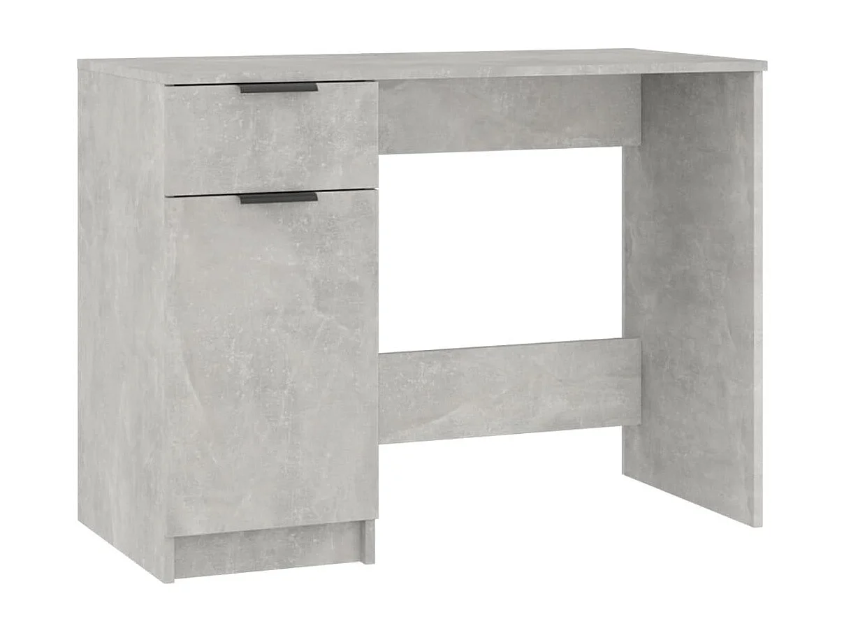Bureau Gris béton 100x50x75 cm Bois d'ingénierie