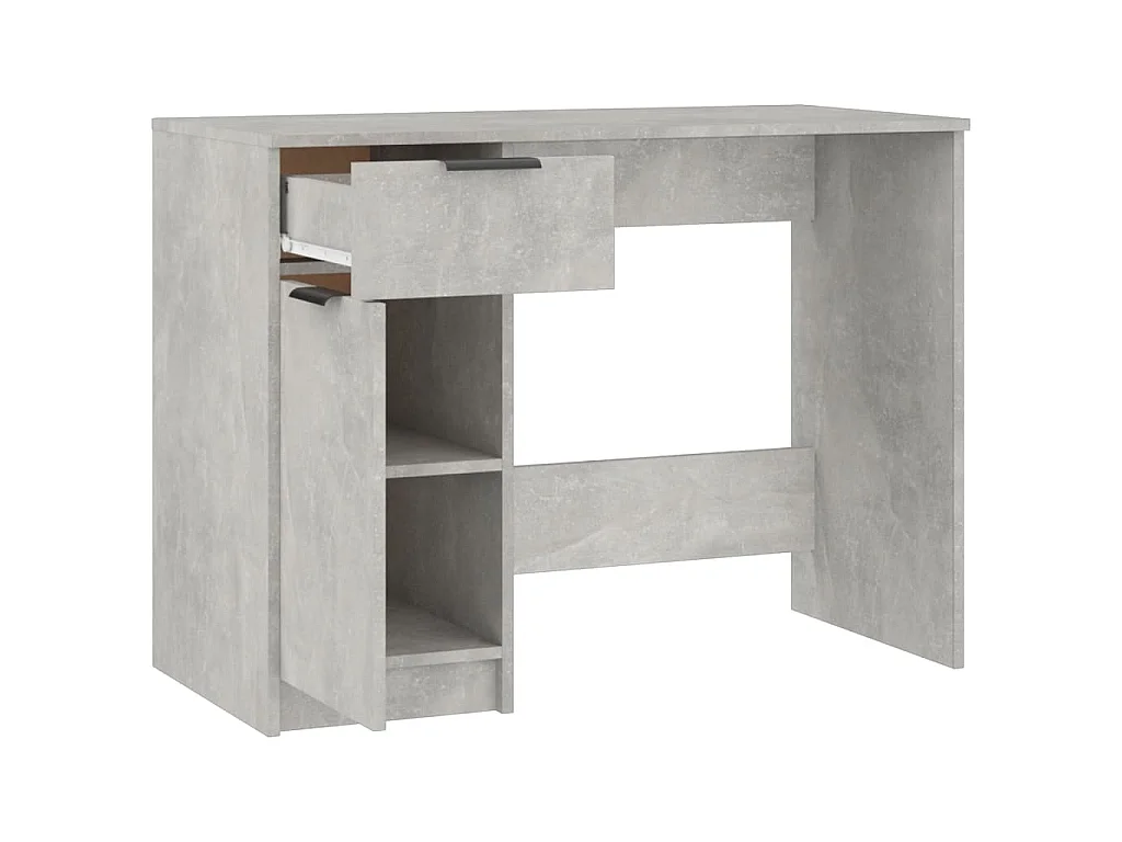 Bureau Gris béton 100x50x75 cm Bois d'ingénierie