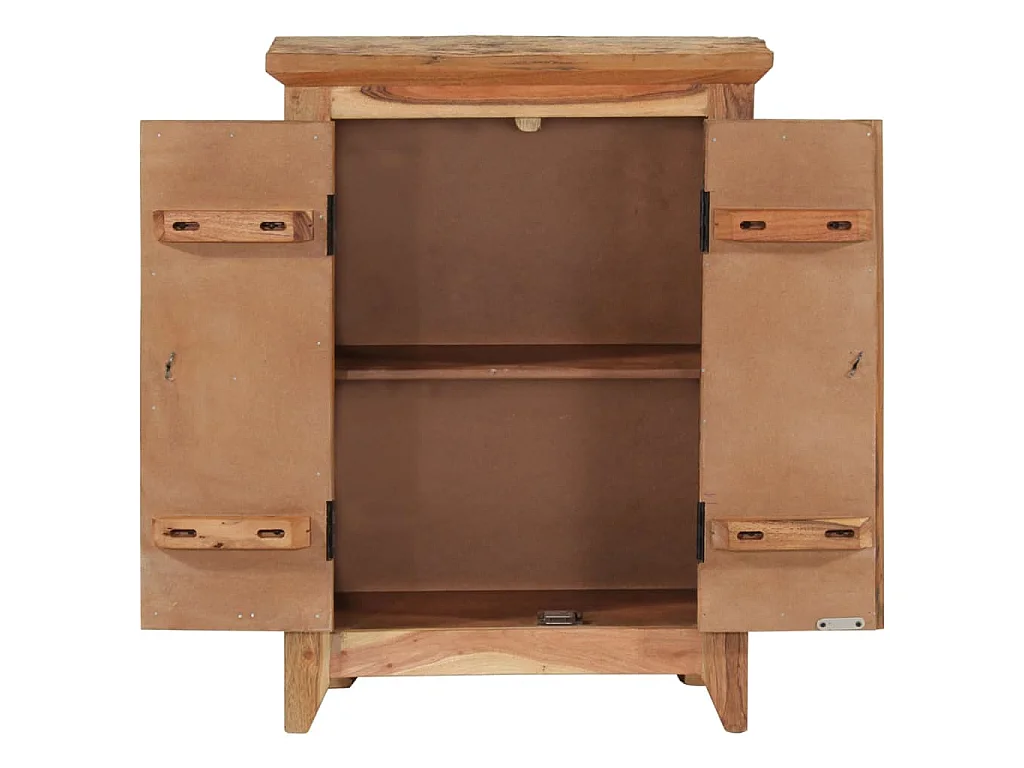 Buffet 55x33x75 cm bois massif d'acacia et bois de récupération