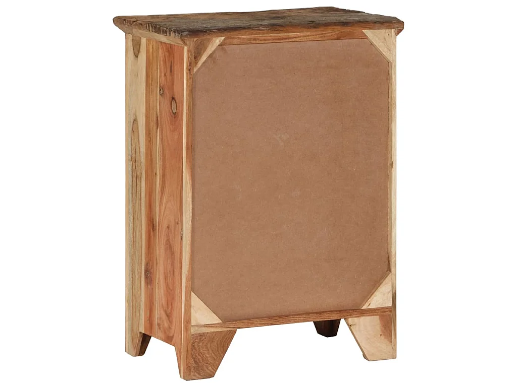 Buffet 55x33x75 cm bois massif d'acacia et bois de récupération