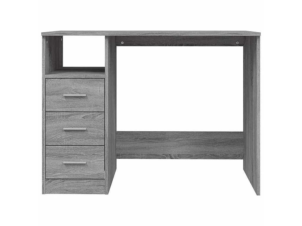 Bureau avec tiroirs Sonoma gris 102x50x76 cm Bois d'ingénierie