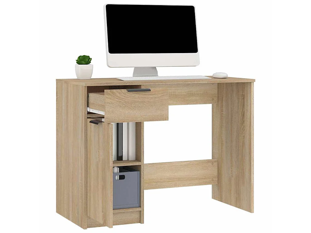 Bureau Chêne sonoma 100x50x75 cm Bois d'ingénierie