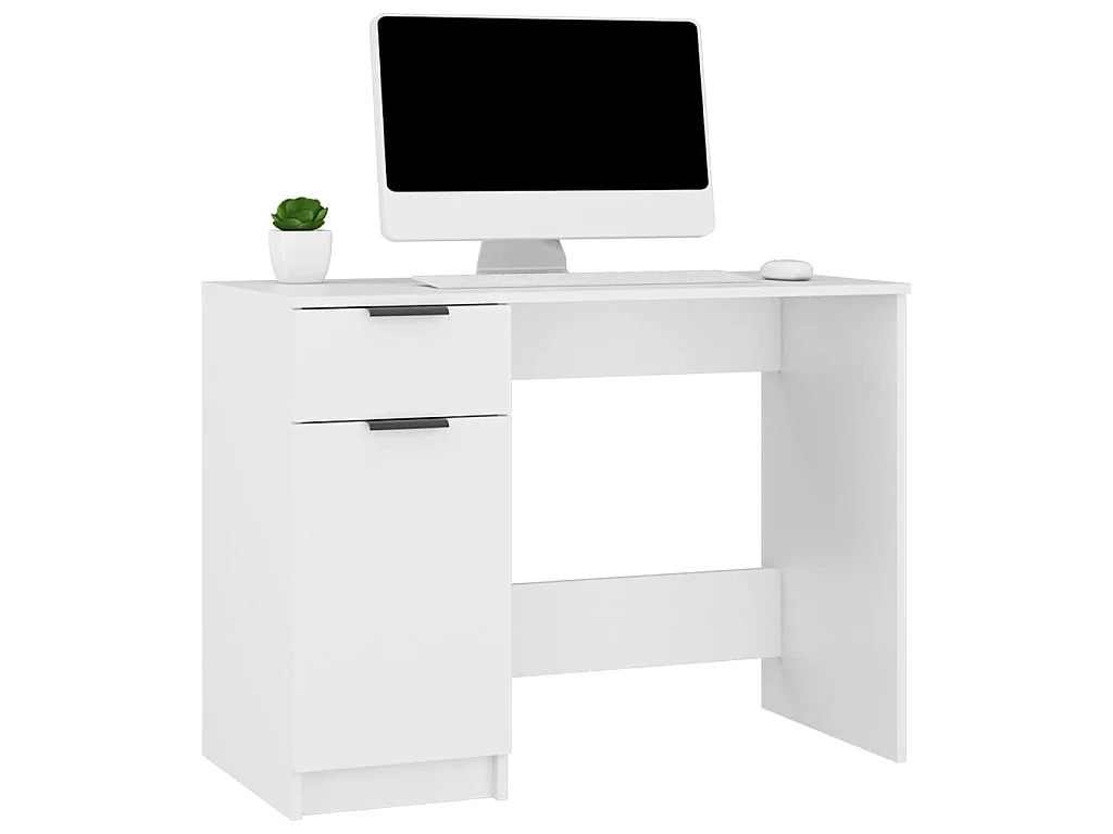 Bureau Blanc 100x50x75 cm Bois d'ingénierie