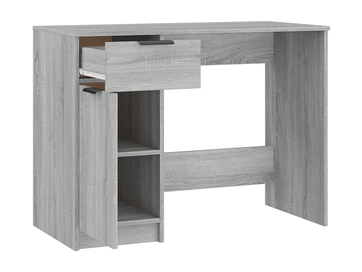 Bureau Sonoma gris 100x50x75 cm Bois d'ingénierie