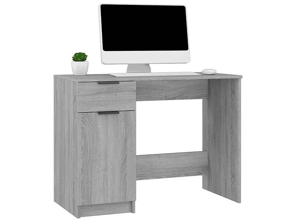 Bureau Sonoma gris 100x50x75 cm Bois d'ingénierie