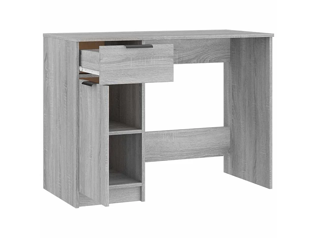 Bureau Sonoma gris 100x50x75 cm Bois d'ingénierie