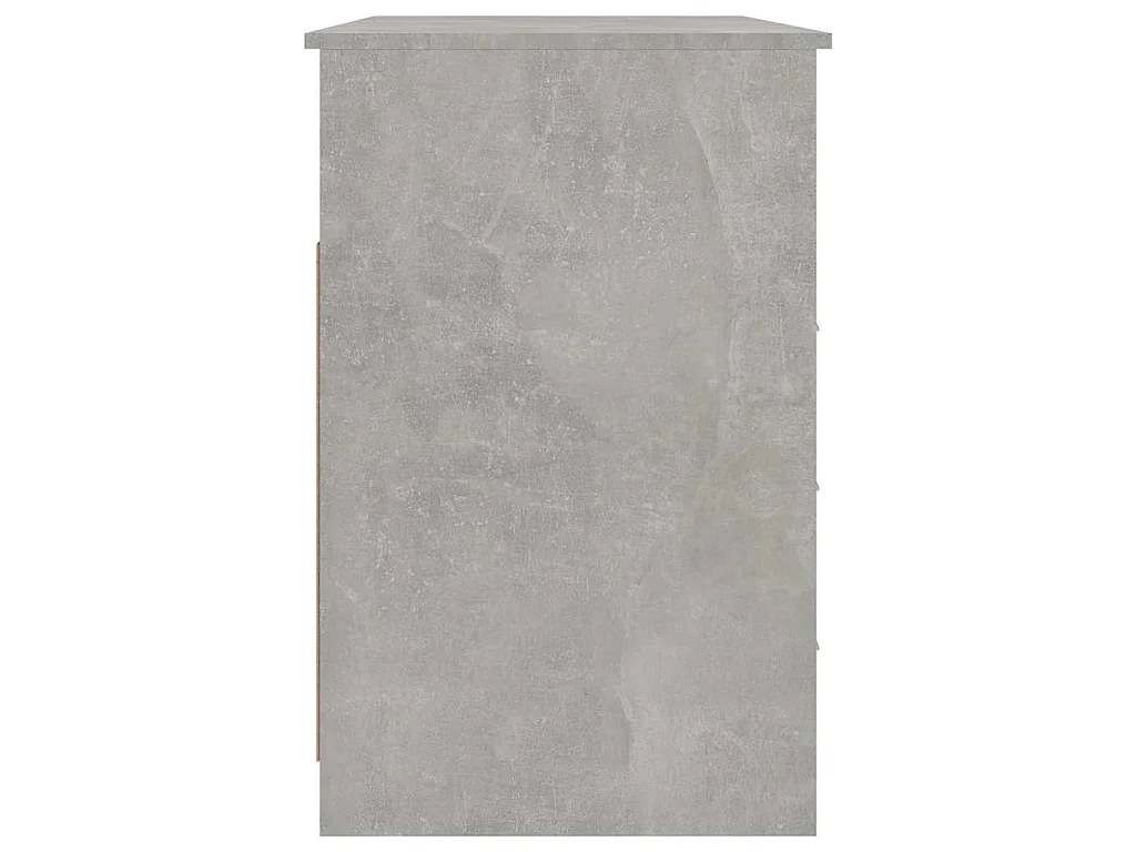 Bureau avec tiroirs Gris béton 102x50x76 cm Bois d'ingénierie