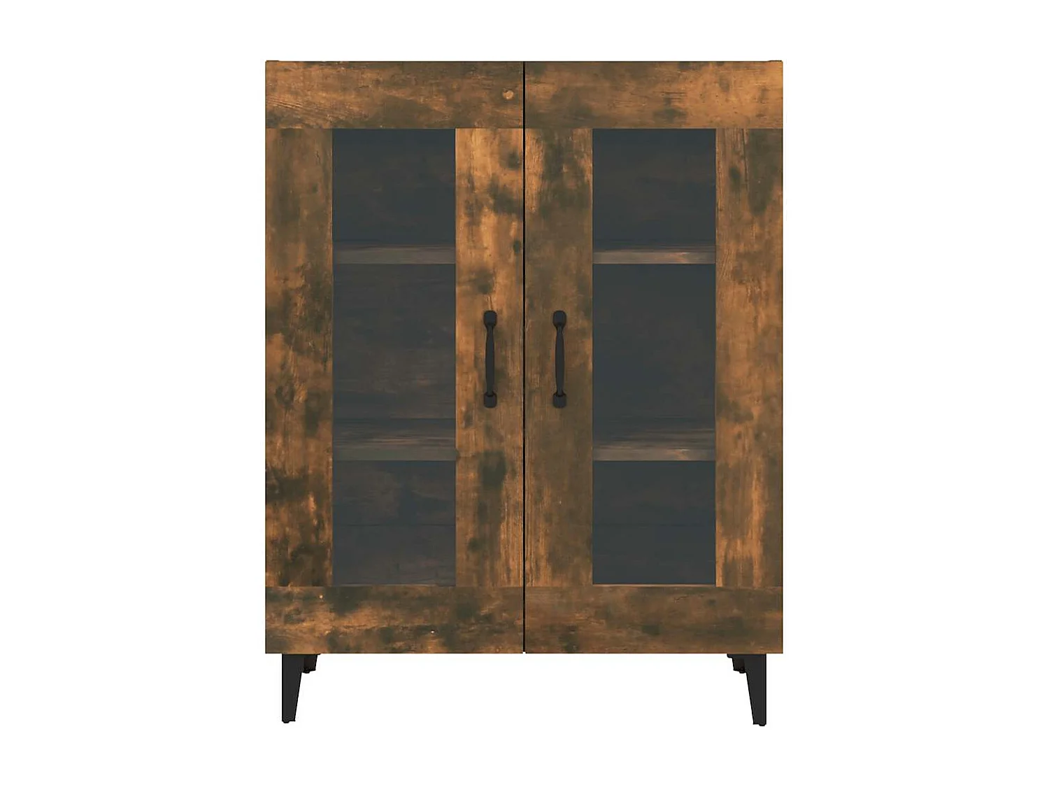 Buffet chêne fumé 69,5x34x90 cm bois d'ingénierie