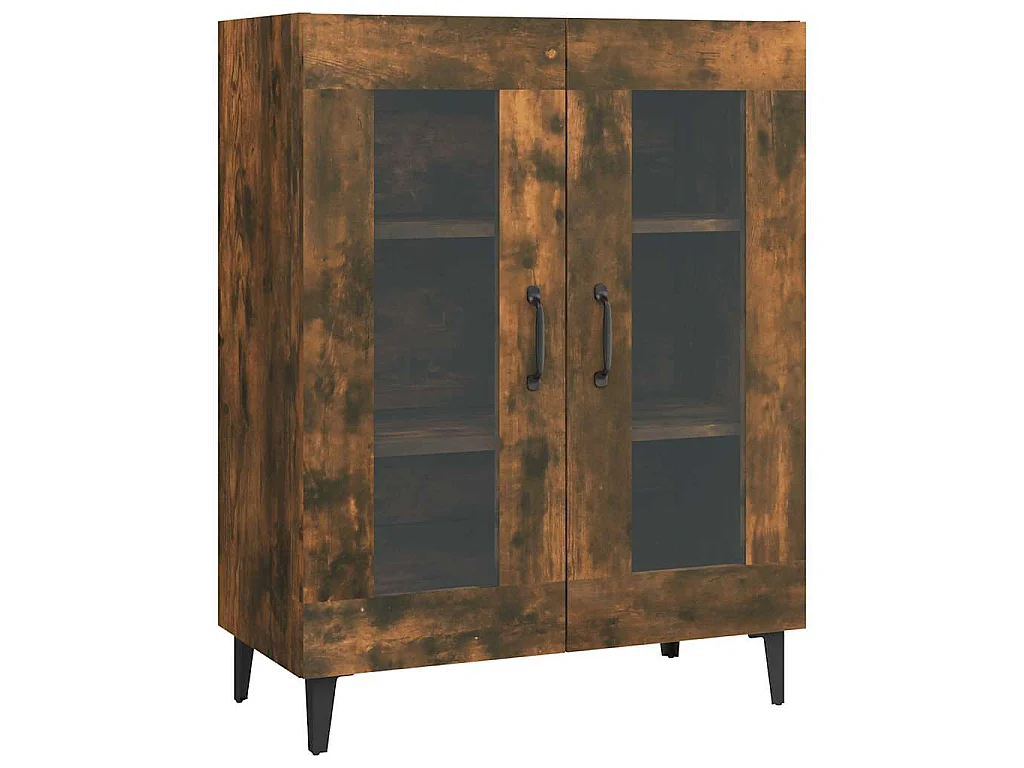 Dressoir 69,5x34x90 cm bewerkt hout gerookt eikenkleurig