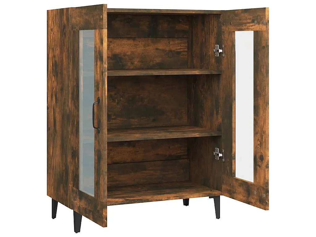 Dressoir 69,5x34x90 cm bewerkt hout gerookt eikenkleurig