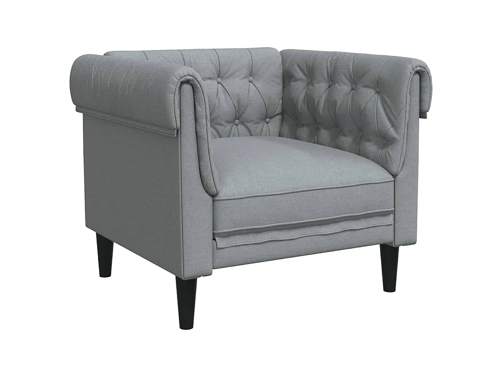 3-tlg. Sofagarnitur Hellgrau Stoff