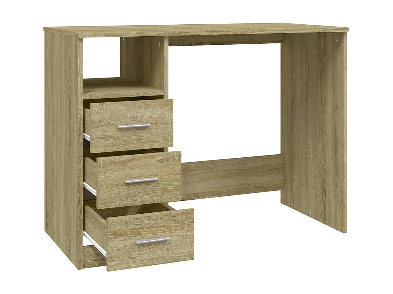 Scrivania Cassetti Rovere Sonoma 102x50x76 cm Legno Multistrato