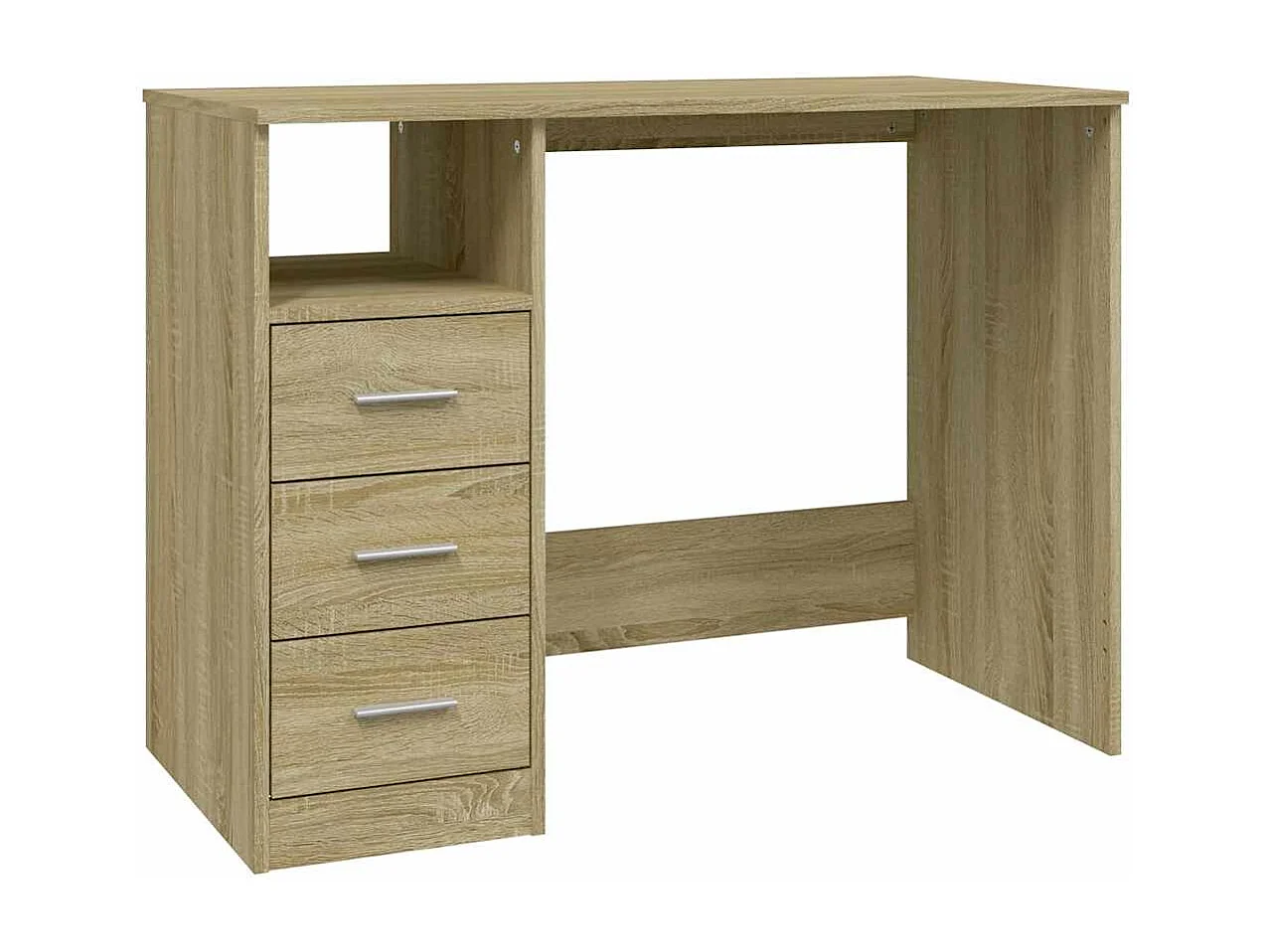 Bureau met lades 102x50x76 cm bewerkt hout sonoma eikenkleurig