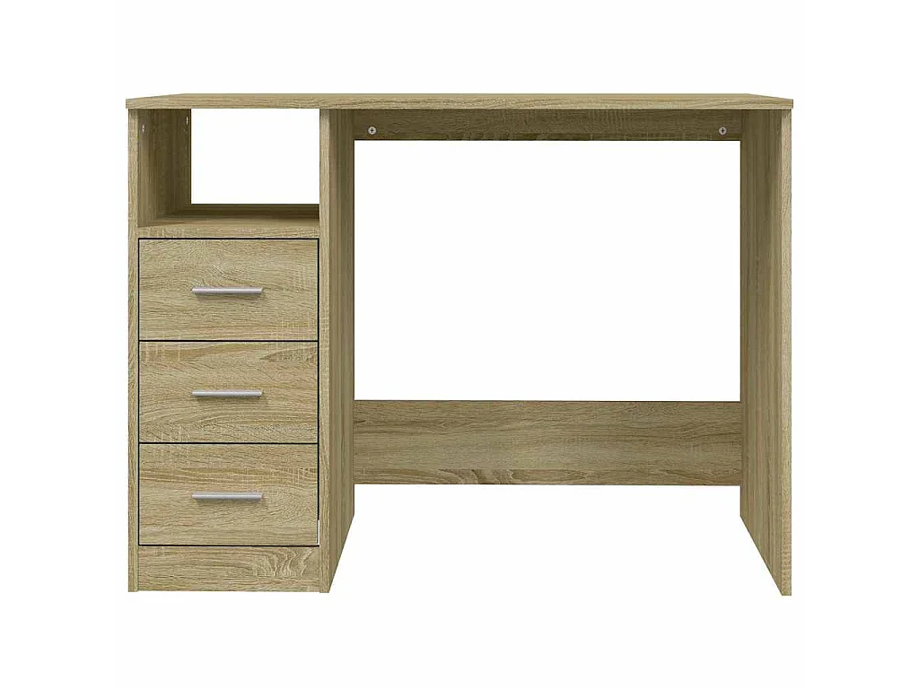 Bureau avec tiroirs Chêne sonoma 102x50x76 cm Bois d'ingénierie