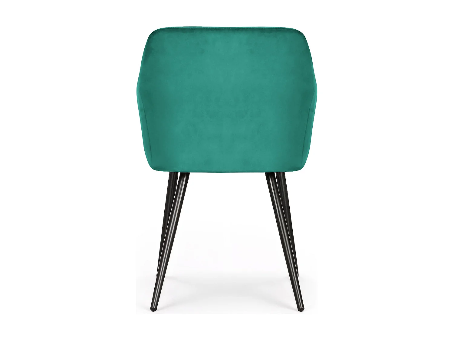 Conjunto de 4 cadeiras de veludo liso ESTELLE Verde Garrafa com pés pretos