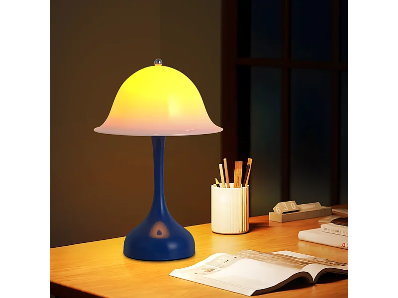 Nettlife draadloze LED-tafellamp - dimbare nachtlamp met aanraakbediening, 3 kleurtemperaturen, oplaadbaar via USB, modern design voor kantoor en woonkamer.