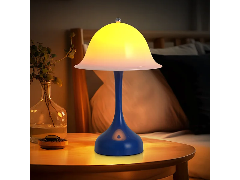 Nettlife draadloze LED-tafellamp - dimbare nachtlamp met aanraakbediening, 3 kleurtemperaturen, oplaadbaar via USB, modern design voor kantoor en woonkamer.