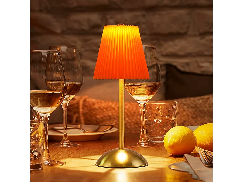 Nettlife Lampe de Table Sans Fil Lot de 2 - Lampe Chevet Tactile Dimmable, 3 Couleurs, Abat-jour Tissu, Rechargeable USB, Chambre