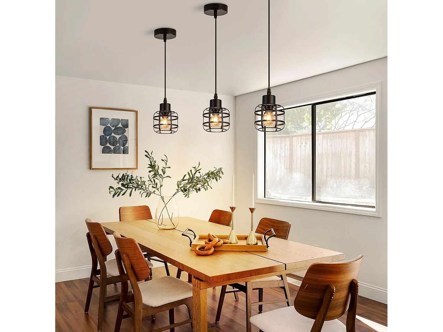 Nettlife Vintage Hanglamp 1 Lamp - Zwarte Metalen Kroonluchter E14 Retro - Verstelbare Hoogte Woonkamer Eetkamer (Lamp niet inbegrepen)