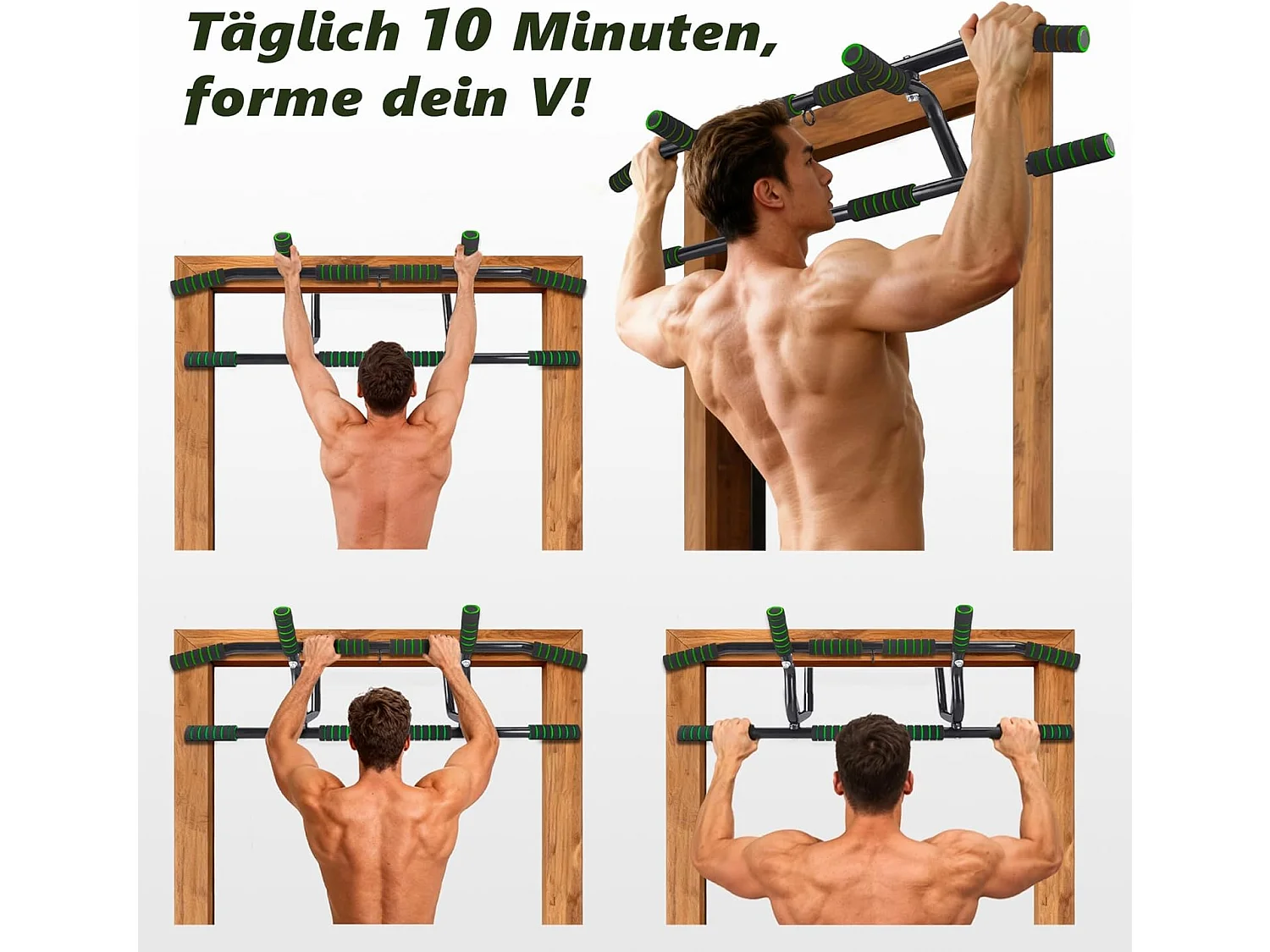 Drążek do podciągania Nettlife bez śrub, mocowany do drzwi, drążek do ćwiczeń siłowych, uchwyty antypoślizgowe, udźwig 200 kg