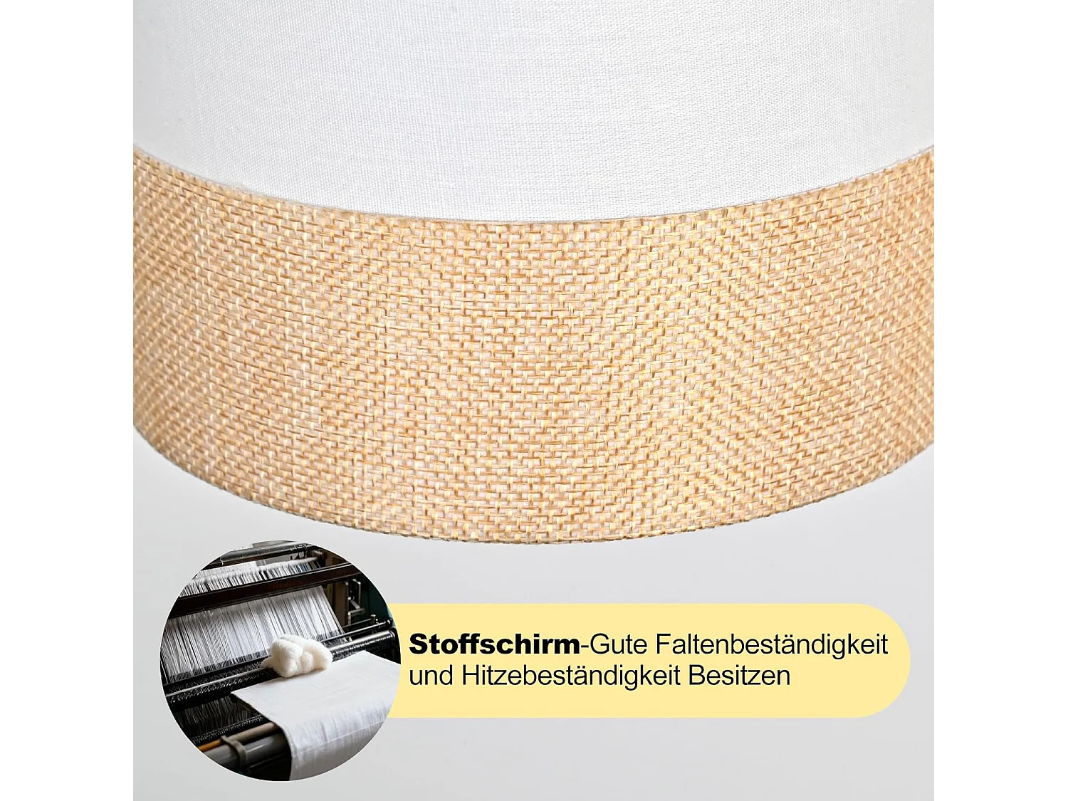 Nettlife Lampe de Table Vintage Bois - Lampe Chevet Tissu E14 Câble, Pivotante Rustique Rétro pour Chambre Bureau (Sans Ampoule)