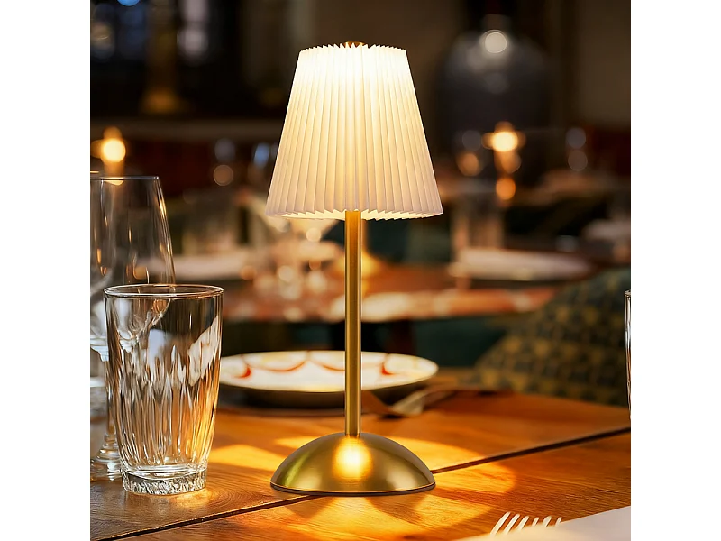 Nettlife Kabellose Tischlampen, 2er-Set – Dimmbare Touch-LED-Nachttischlampe, USB-aufladbar, Stoffschirm, modernes Design fürs Schlafzimmer